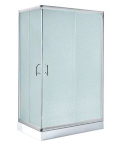 Набір Lidz Душова кабіна Wawel SC120x80.SAT.LOW.FR, прямокутна, скло Frost 5 мм + Душовий піддон Kapielka ST120x80x14