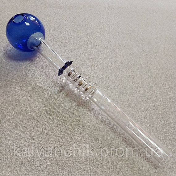 Скляна трубка Corrug Oil Blue