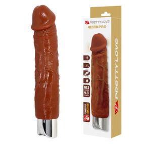 Перезаряжаемый вибратор реалистик Pretty Love - Rufus Pro Realistic Vibrating Dildo Brown, BW-500082DC Sex Aura