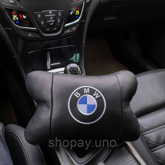 Автомобильная подушка для шеи с лого BMW, Подушка с логотипом бренда Дорожная под голову ZN-96 | Зображення 5