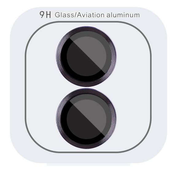 Захисне скло Metal Classic на камеру (в упак.) для Apple iPhone 16 (6.1") / 16 Plus (6.7") Чорний / Black