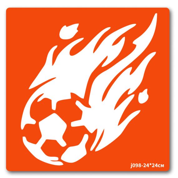 Трафарет для био-тату Футбол-2 j098-24*24см, размер 24 х 24см