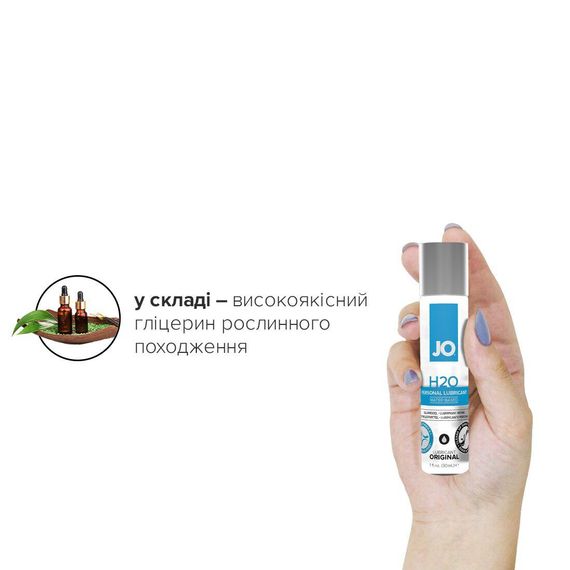 Змазка на водній основі System JO H2O ORIGINAL (30 мл) оліїста і гладенька, рослинний гліцерин | Зображення 3