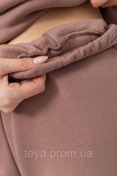 Спортивний костюм жіночий на флісі, колір моко, розміри S, M, L, XL, L, XXL, One e FA_008477 | Зображення 8