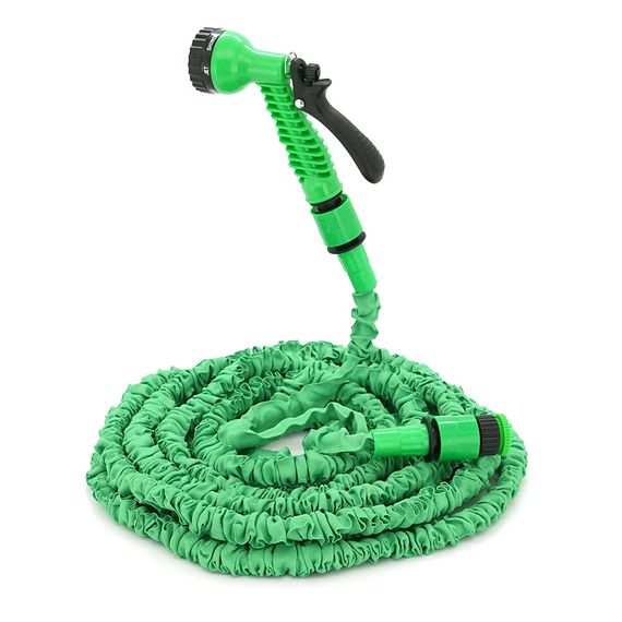 Шланг Садовий KY-225G, 7.5-22.5м/75ft, + розпилювач, насадка на кран, Green, Box | Зображення 1