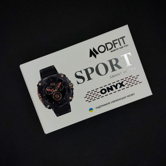 Розумний годинник Modfit Onyx Black Steel + ремінець в подарунок STOPPED | Зображення 8