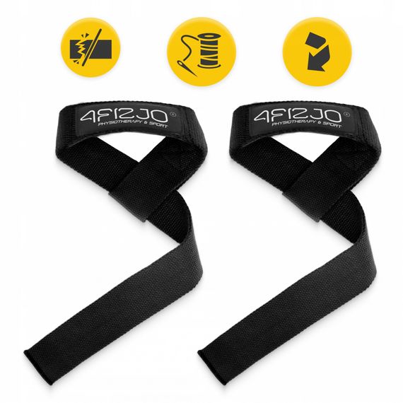 Лямки для станової тяги 4FIZJO Deadlift Straps Black (P-5905973402279) | Зображення 2