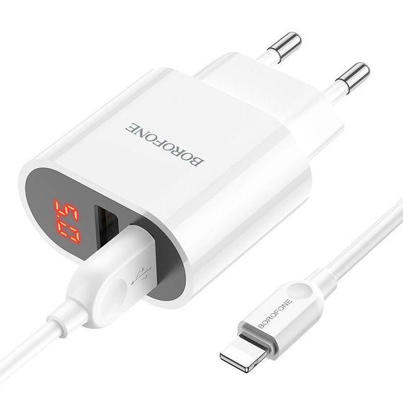СЗУ Borofone BA63A Richy + Lightning Белый | Зображення 1