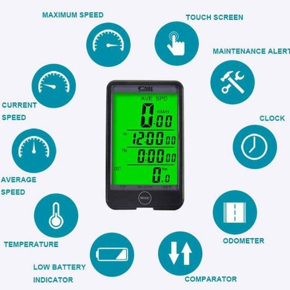 Велокомп'ютер SD-576C бездротовий з підсвічуванням екрану | Зображення 4