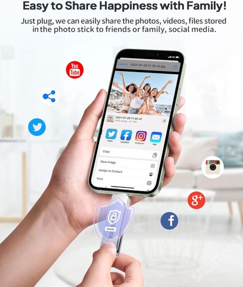 Флешка, карта пам'яті для Iphone, MFi флешнакопичувач місткістю 128 ГБ для iPhone USB-накопичувач, USB-накопичувач | Зображення 4