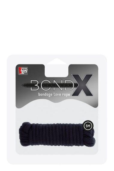 Мотузка для бондажа BONDX LOVE ROPE-5M, BLACK Sex Aura | Зображення 1