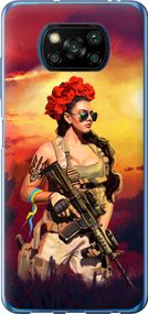 Чехол на Xiaomi Poco X3 Pro Украинка с оружием "5316u-2938-17620"