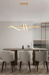 Люстра світлодіодна підвісна LED світильник для квартири на стелю лед 27430 Золото 30-100х20х100 см.