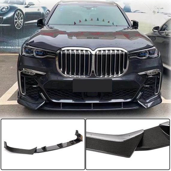 Накладка на передній бампер Карбон (M-Sport) для BMW X7 G07 2019- рр | Зображення 1