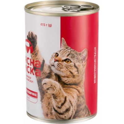 Паштет для кошек М'ясна Миска с говядиной 415 г (4820255190297) - Топ Продаж!