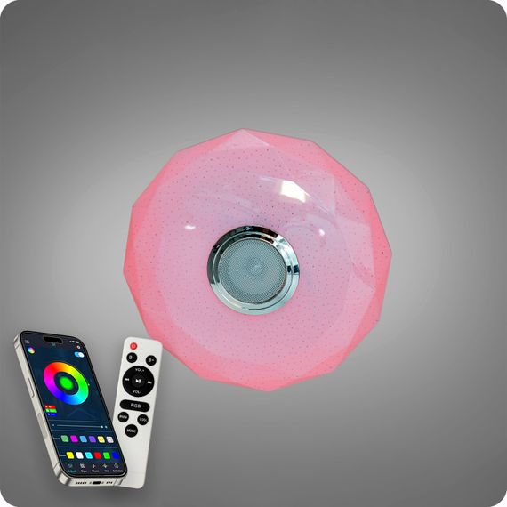 Люстра світлодіодна 517 Dlight RGB з пультом і  колонкою 45Вт Білий (02148) | Зображення 3