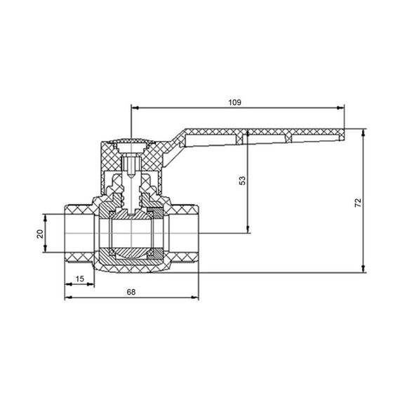 Кран шаровой Blue Ocean "Белый" 20 | Зображення 1