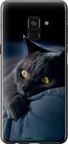Чохол на Samsung Galaxy A8 2018 A530F Димчастий кіт "825u-1344-2448"