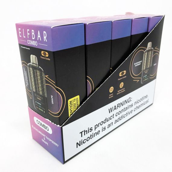 ELF BAR COMBO 25000. Переключение вкусов. Смородина Малина / Виноград (Blackcurrant Raspberry / Grape) | Зображення 3