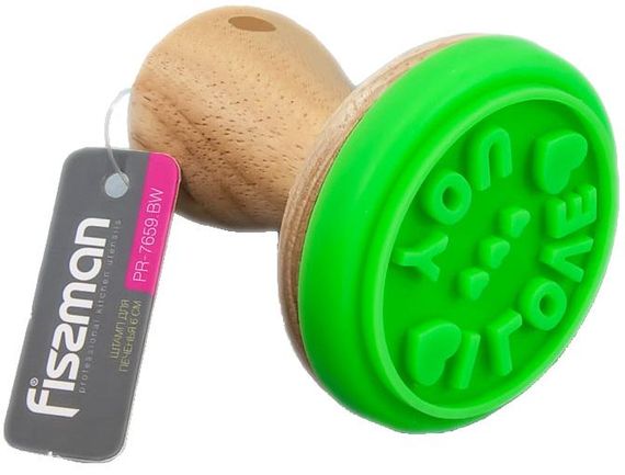 Штамп Fissman для печива "I Love You" Ø6см з дерев'яною ручкою