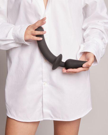 Анальна пробка з дилдо 2в1 Strap-On-Me SWITCH PLUG-IN DILDO Black XXL, діаметр 5,2/3,9 см | Зображення 5