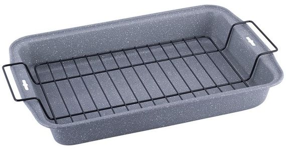Деко Kamille Marble для випічки 37.5х26х5см з решіткою для гриля