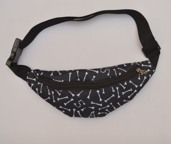 Сумка поясна бананка 4Profi Міні з принтом Кісточки з одним відділенням 20081 | Зображення 1