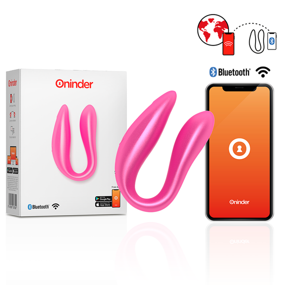 Смарт вібратор для пар DOUBLE PLEASURE, рожевий Oninder (Іспанія) Sex Aura