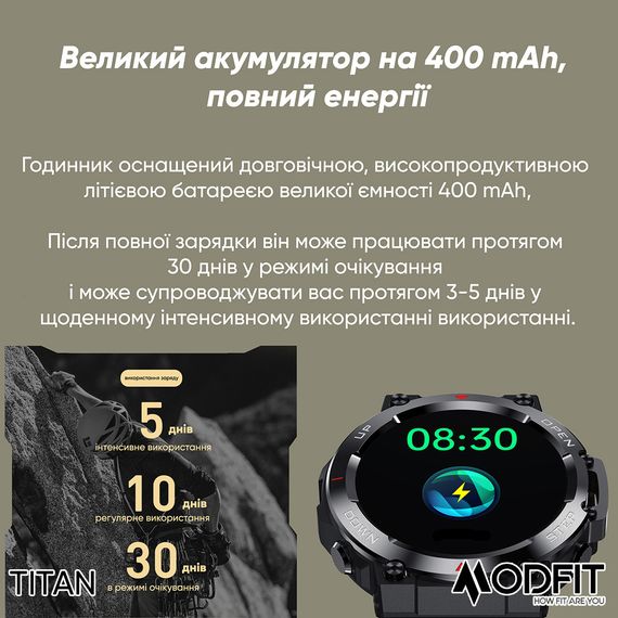 Годинник M3odfit  Titan Black-Gold 35 мм. | Зображення 6