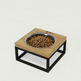 Миска на подставке для кошек и маленьких собак Hollky Base Solo S (1 × 0,45 л) Solo S-18187-BLNT