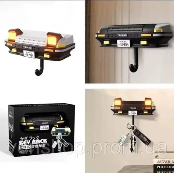 Настенный держатель для ключей Toyota AE86 Trueno с подсветкой фар | Зображення 5