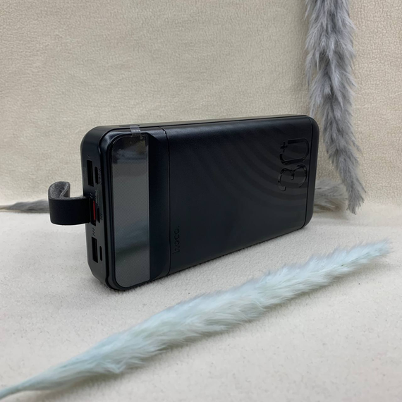 Павербанк Hoco J123B 30000mAh 22.5W — зовнішній акумулятор PD20W + QC3.0 з LED-лампою, 3 USB + Type-C, швидка зарядка | Зображення 2