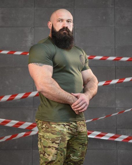 Тактична потоотводна футболка SABUR асо олива ВТ6556 | Зображення 2