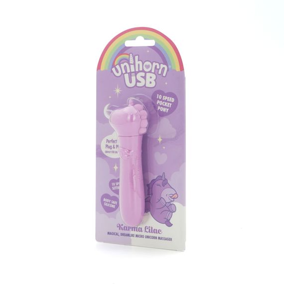Вібратор-єдиноріжка Unihorn USB Bullet – Karma Lilac, віброкуля, USB-зарядка, 10 режимів | Зображення 2