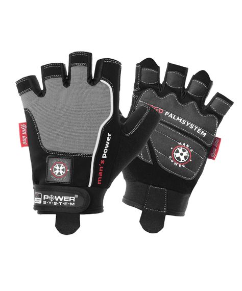 Рукавички для фітнесу Power System PS-2580 Man’s Power Black/Grey XS | Зображення 1