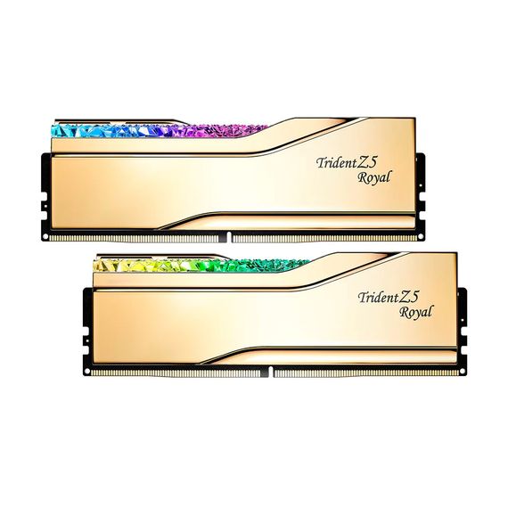 Модуль памяти для компьютера DDR5 32GB (2x16GB) 7200 MHz Trident Z5 Royal Gold G.Skill (F5-7200J3445G16GX2-TR5G) | Зображення 1