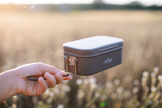 Контейнер для їжі туристичний Tribe Lunch Box Alu 0,5л, ланч-бокс алюмінієвий трайб, контейнер для їжі в похід та риболовлю | Зображення 1