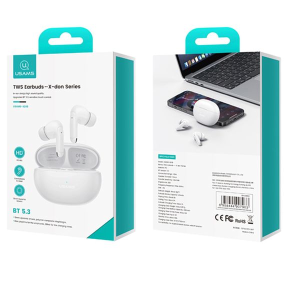 Бездротові TWS навушники Usams-XD18 X-don Series BT 5.3 White | Зображення 6