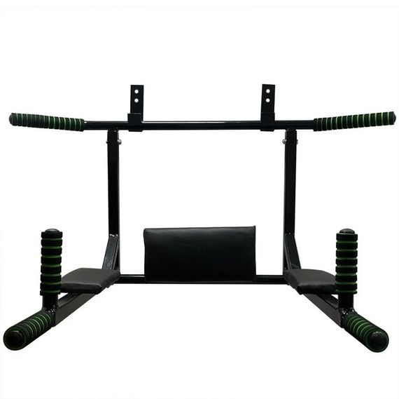 Турник-брусья настенный "Iron" NE-TR-3B 3 в 1 с мягкими ручками черный | Зображення 1