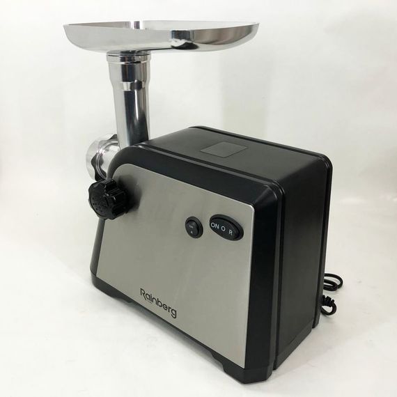 Электромясорубка с реверсом Rainberg RB-672 3000W, Мясорубка электрическая YB-179 металл, професиональна | Зображення 8