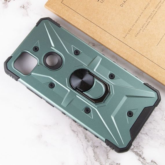Ударостійкий чохол Pathfinder Ring для Xiaomi Redmi 9C / 10A TPU+PC, Кільце-тримач, Зелений/Green | Зображення 3