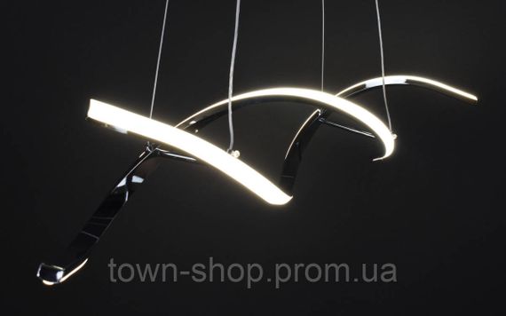 Люстра потолочная LED H18L-1000-ch Хром 25-100х14х103 см. | Зображення 9