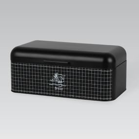 Хлібниця металева Maestro MR-1774 чорна з кришкою