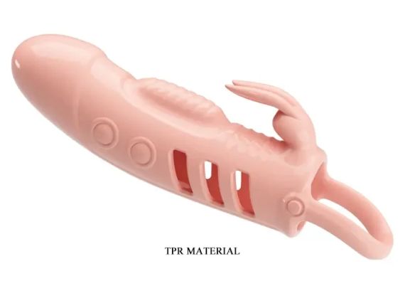 Подовжуюча насадка з вібростимуляцією (на 2,5 см) PRETTY LOVE - PENIS SLEEVE Sloane, BI-026243 sexstyle | Зображення 1