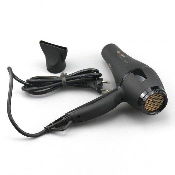 Фен професійний для волосся з насадкою GEMEI GM-1763 2200 Вт чорний (GM-1763) | Зображення 3