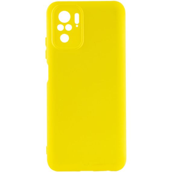 Чехол Silicone Cover Full Camera without Logo (A) для Xiaomi Redmi Note 10 / Note 10s Жовтий/Flash