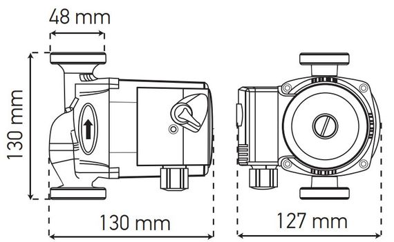 Насос циркуляційний відцентр. Koer KP.GRS-25 / 6-130 (KP0251) | Зображення 2