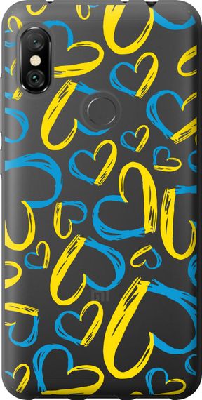 Чехол на Xiaomi Redmi Note 6 Pro Сердца UA "5292u-1551-17620"