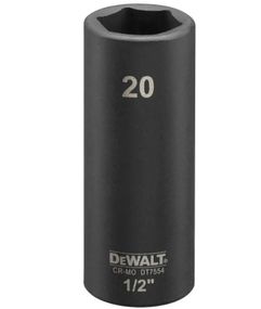 Головка торцева ударна DeWalt IMPACT довга шестигранна 1/2" 20 мм (DT7554)