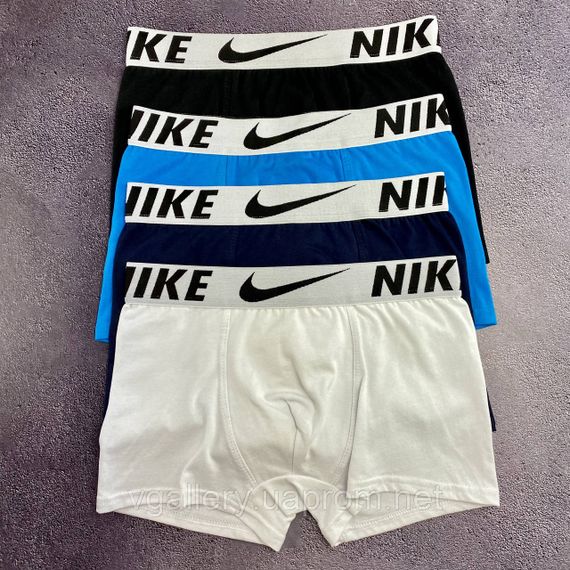 Мужские трусы Nike, мужские боксеры Найк, хлопковые трусы Найк Премиум качества L, Голубой | Зображення 3